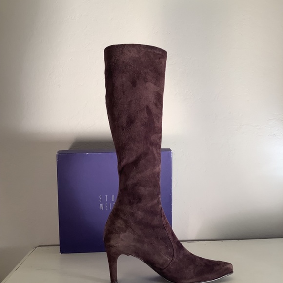 Stuart Weitzman Cola Suede Stretch Boots- 9.5 - Picture 2 of 16